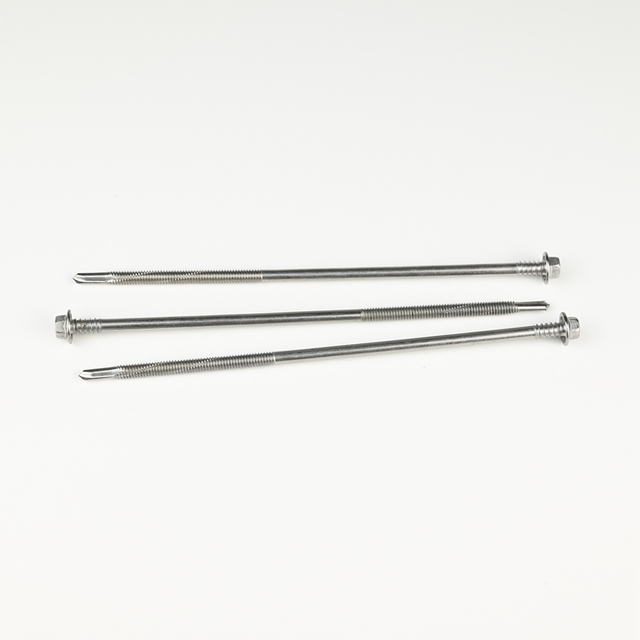 SUS410 Hex Washer Self Drilling Screw with Double Thread ST5.5-24X185, 5#