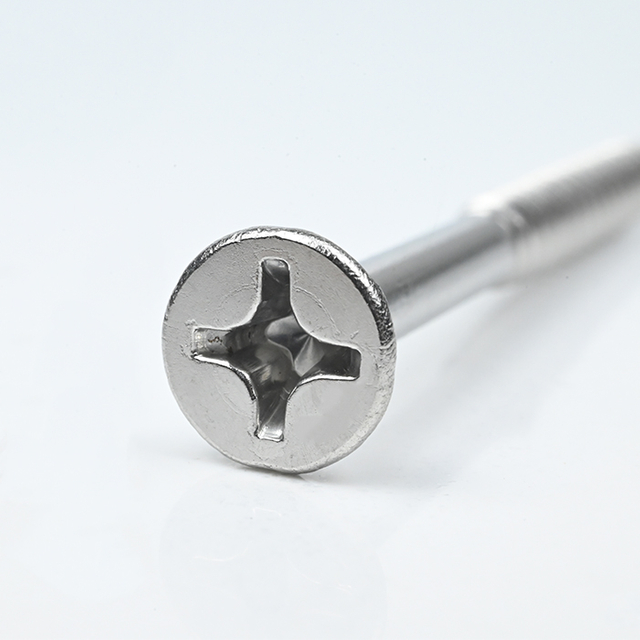 SUS316 Flat Head Phillips with 3 Ribs Wood Screw 12#-11*70