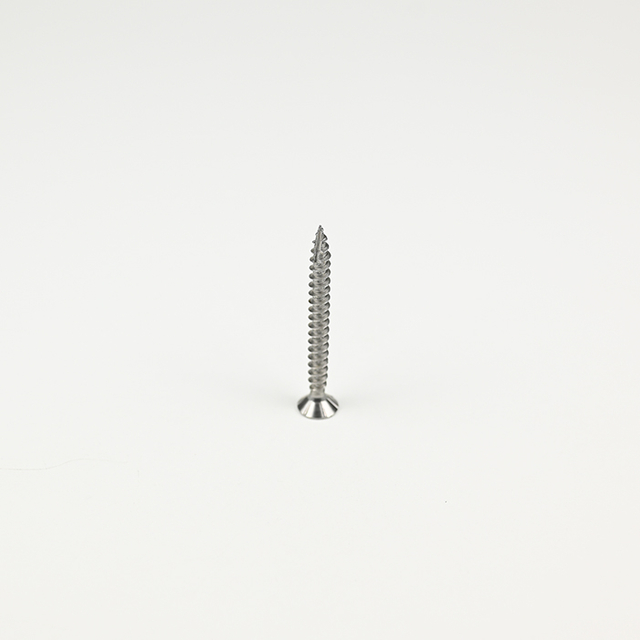 SUS316 Double Flat Head Pozi with 6 Ribs Chipboard Screw T-17 M6-2.6*60