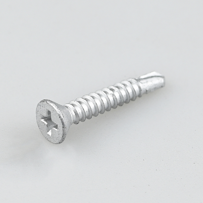 Bi-Metal SUS316+SUS410 Flat Head Cross Recess Self Drilling Screw ST4.2-18*25