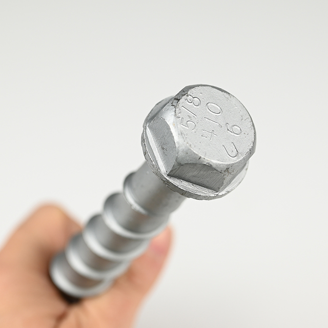 SUS410 Hex Washer Head Concrete Screw Anchor 5/8-14.5*6''