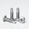 SUS410 Wafer Head Cross Recess Self Drilling Self Tapping Screw 10#-24*19