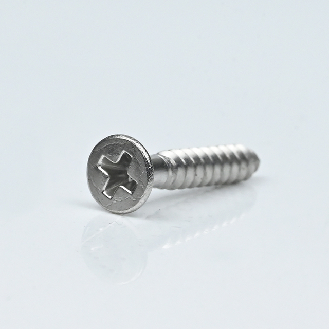 SUS304 Flat Head Phillips Wood Screw 4#-22*34