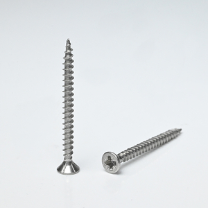 SUS316 Double Flat Head Pozi with 6 Ribs Chipboard Screw M3.5-1.6*40