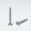 SUS316 Double Flat Head Pozi with 6 Ribs Chipboard Screw M4-1.8*35