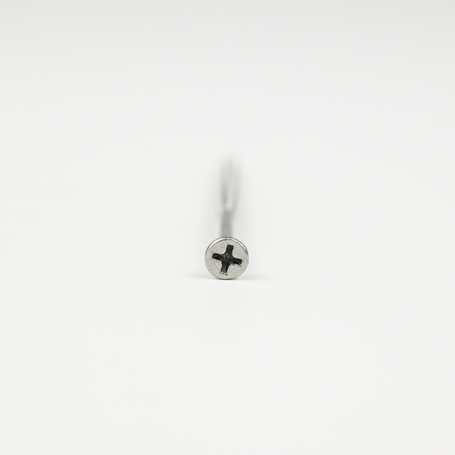 SUS410 Flat Head Phillips with 6 Ribs Chipboard Screw T-17 3.8-2.3*75