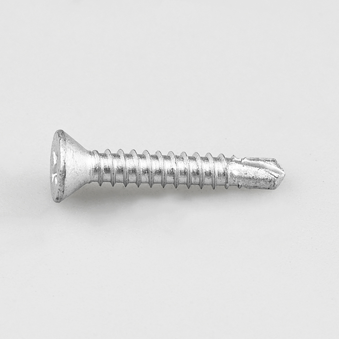 Bi-Metal SUS316+SUS410 Flat Head Cross Recess Self Drilling Screw ST4.2-18*25