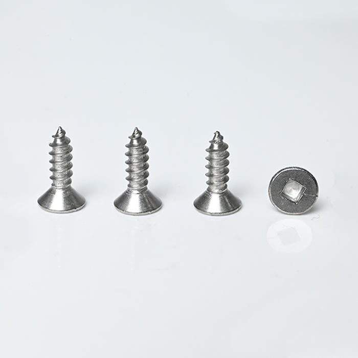 SUS304 Flat Head Square Self Tapping Screw ST3.5-20*12