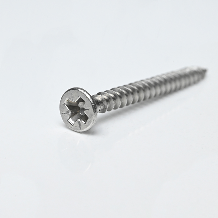 SUS316 Double Flat Head Pozi with 6 Ribs Chipboard Screw M3.5-1.6*40