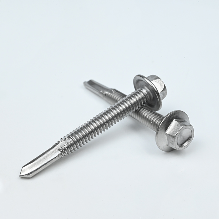 SUS410 Hex Flange Head Self Drilling Tapping Screw ST5.5-24*45,4#