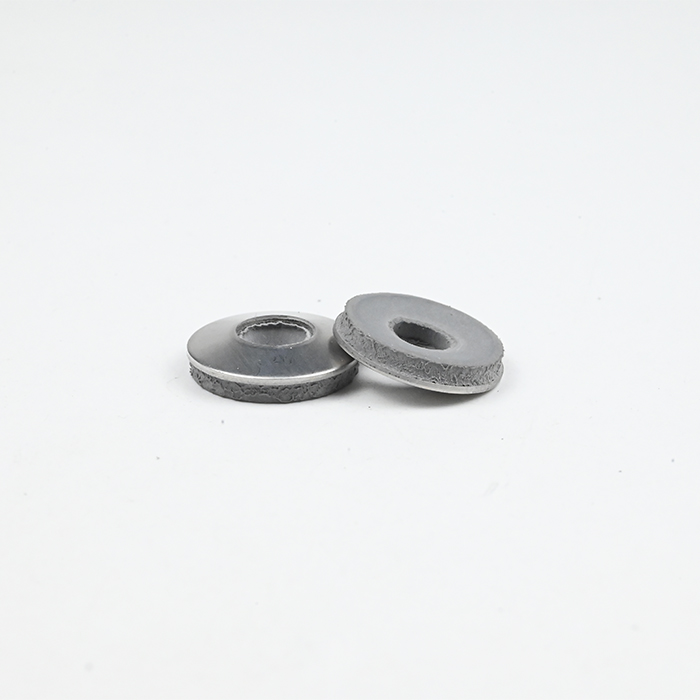 SUS304 with Grey EPDM Bonded Screw Washer Ø16xØ6.8x0.7 - Ø15xØ5.8x2.0