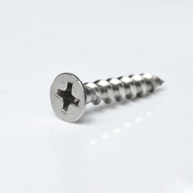 SUS304 Flat Head Phillips Chipboard Screw ST3.9*25