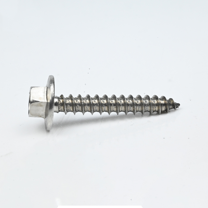 SUS304 Hex Flange Head Wood Screw 14#-10*75