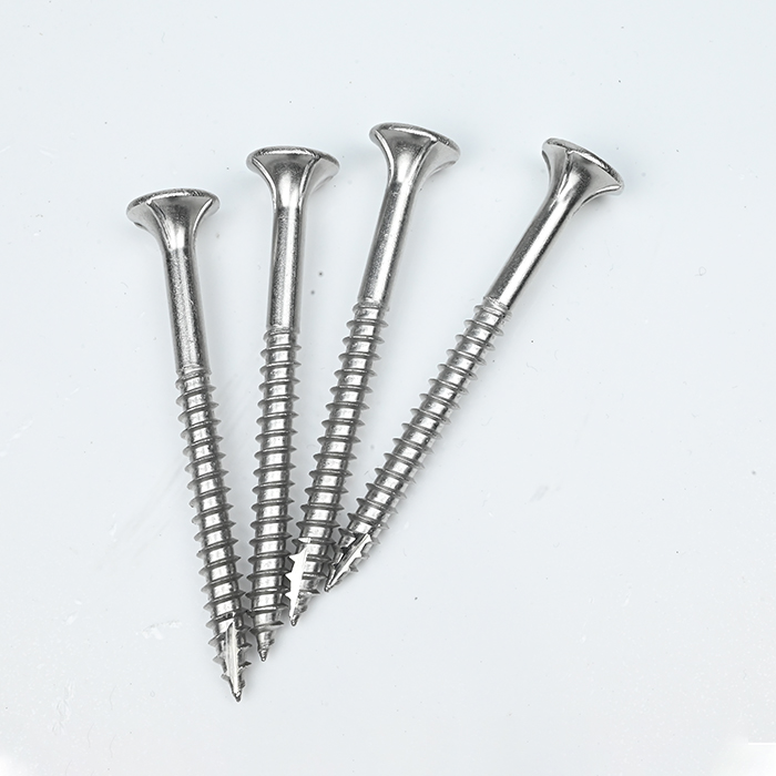 SUS316 Bugle Head Hex Socket with 4 Ribs Wood Screw 14#-10*75