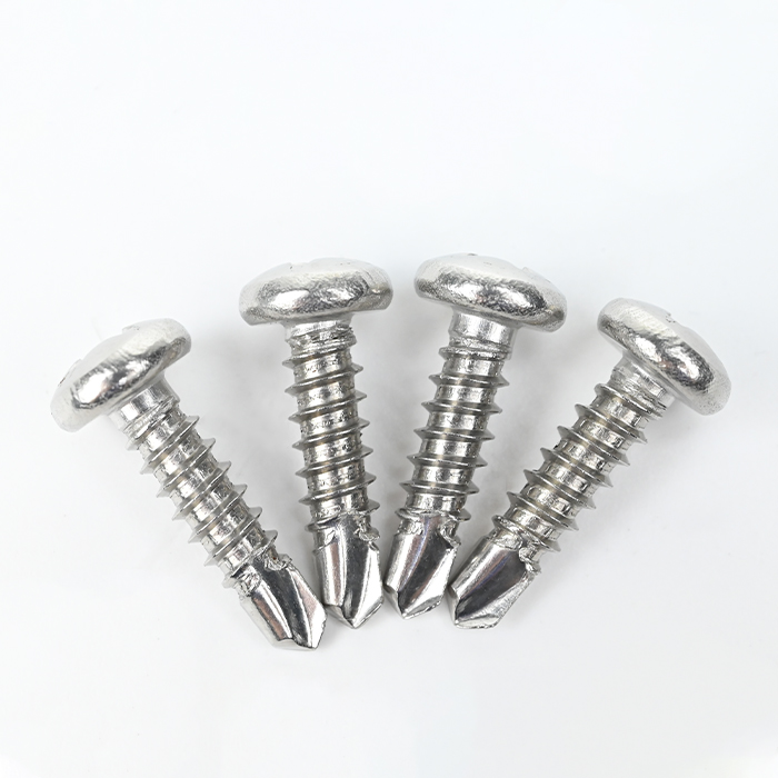 SUS316 DIN7504N Pan Head Cross Recess Self Drilling Self Tapping Screw ST4.2-18*16