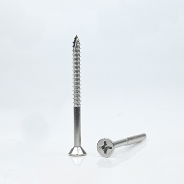 SUS316 Flat Head Phillips with 3 Ribs Wood Screw 12#-11*70